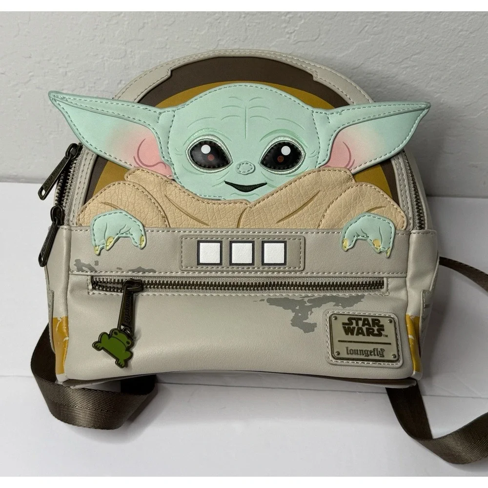 Loungefly Star Wars The Child Grogu Baby Yoda Mini Backpack Tan Teens Disney